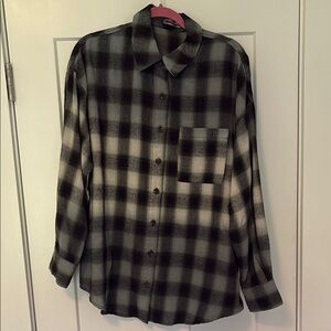 Skylar rose ombré plaid flannel shirt from vici